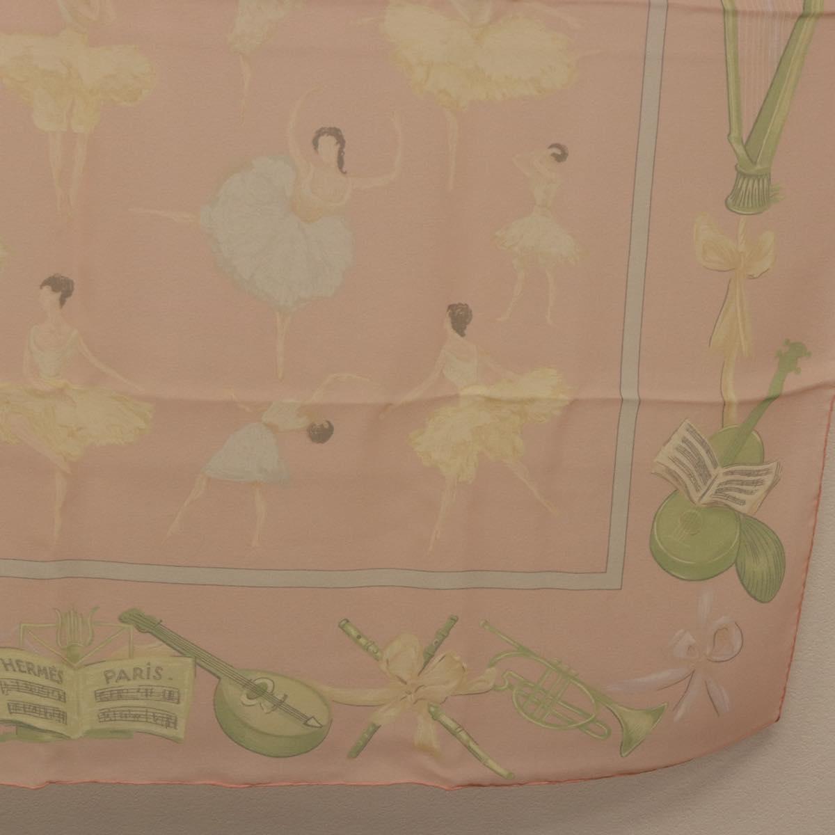 HERMES Carre 90 Scarf "LES DANSEUSES" Silk Pink Auth 194306M - Jerrillo image 10