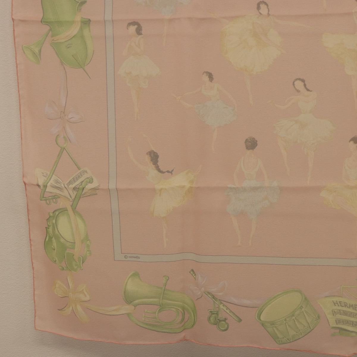 HERMES Carre 90 Scarf "LES DANSEUSES" Silk Pink Auth 194306M - Jerrillo image 8