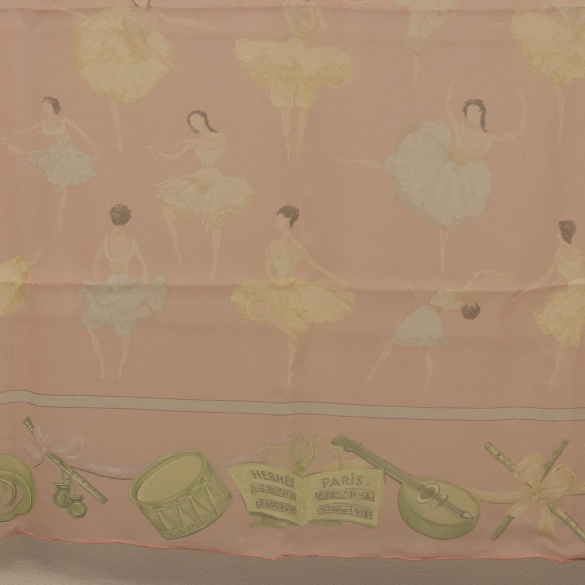 HERMES Carre 90 Scarf "LES DANSEUSES" Silk Pink Auth 194306M - Jerrillo image 9