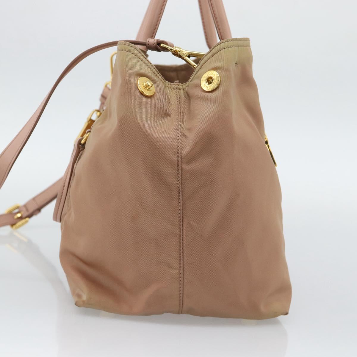 PRADA Hand Bag Nylon 2way Pink Gold Auth 194330 - Jerrillo image 4
