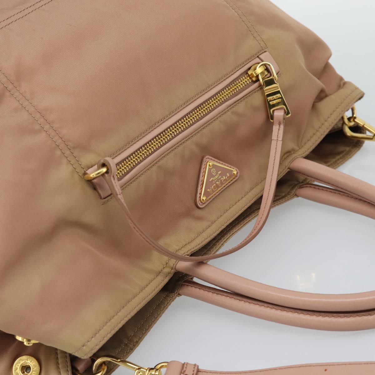 PRADA Hand Bag Nylon 2way Pink Gold Auth 194330 - Jerrillo image 6