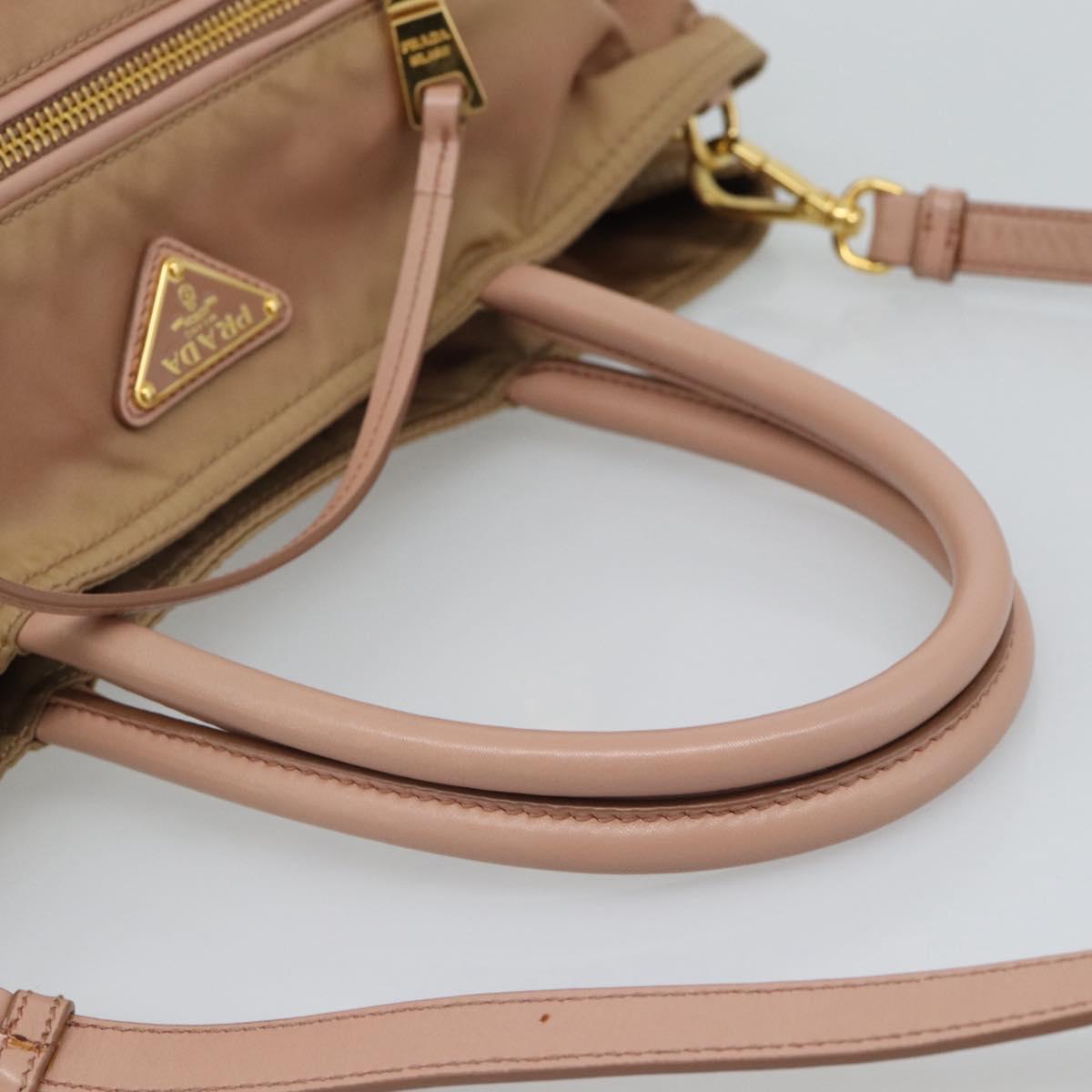 PRADA Hand Bag Nylon 2way Pink Gold Auth 194330 - Jerrillo image 7