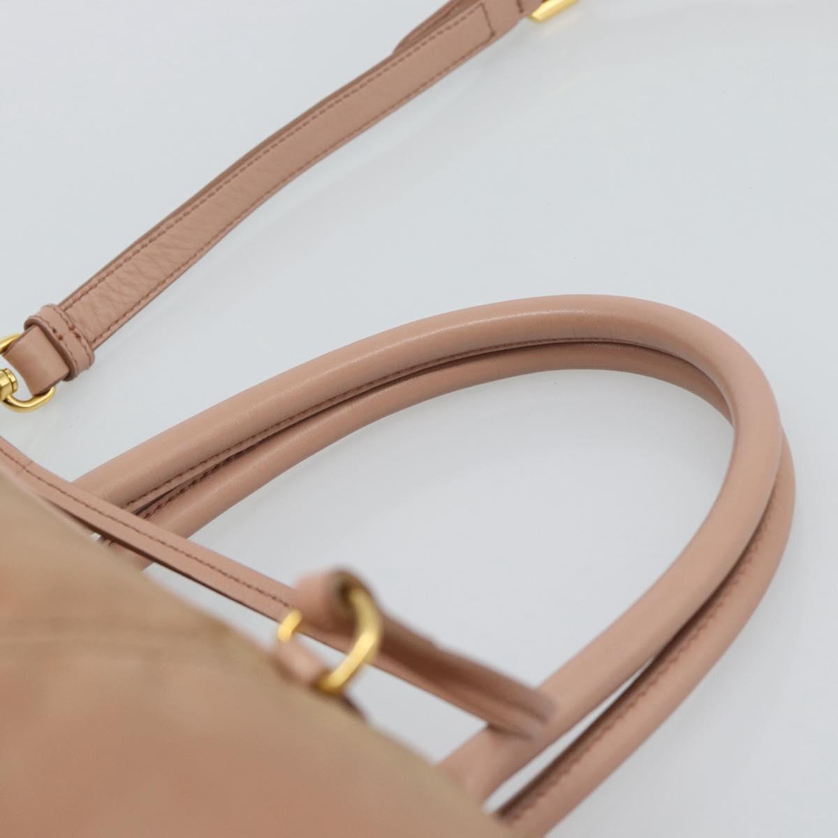 PRADA Hand Bag Nylon 2way Pink Gold Auth 194330 - Jerrillo image 8