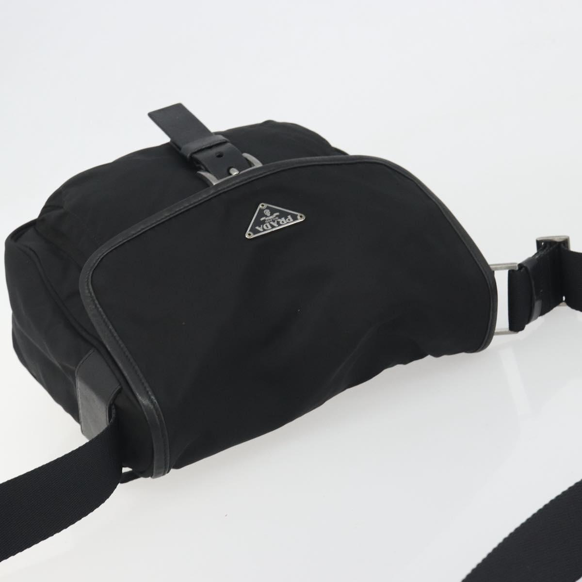 PRADA Shoulder Bag Nylon Black Silver Auth 194350A - Jerrillo image 6