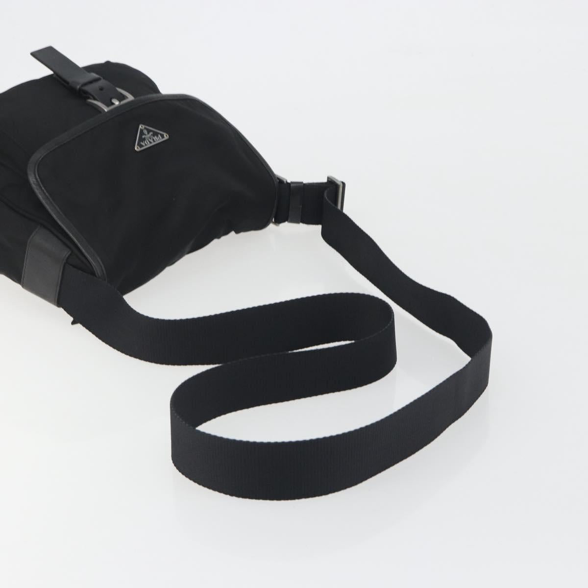 PRADA Shoulder Bag Nylon Black Silver Auth 194350A - Jerrillo image 7