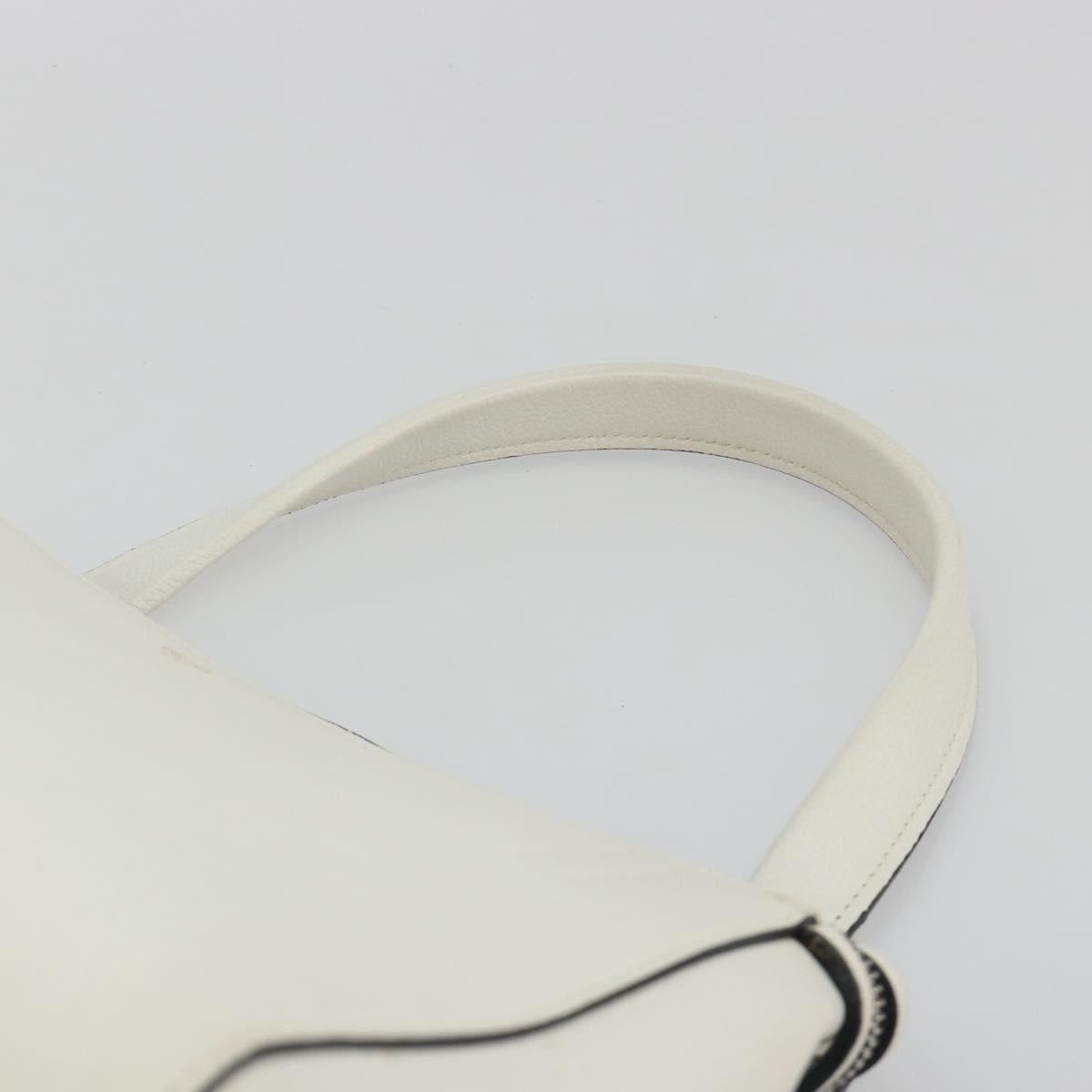 CELINE Edge Medium Hand Bag Leather White Silver Auth 194359A - Jerrillo image 8