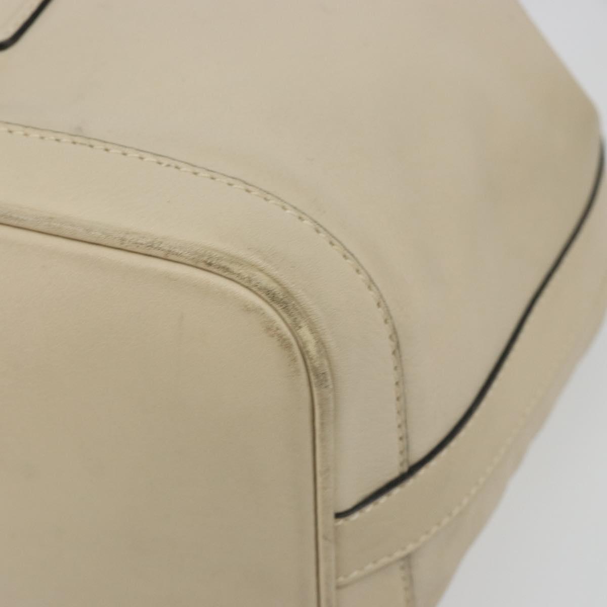 CELINE Shoulder Bag Leather Beige Gold Auth 194372 - Jerrillo image 9