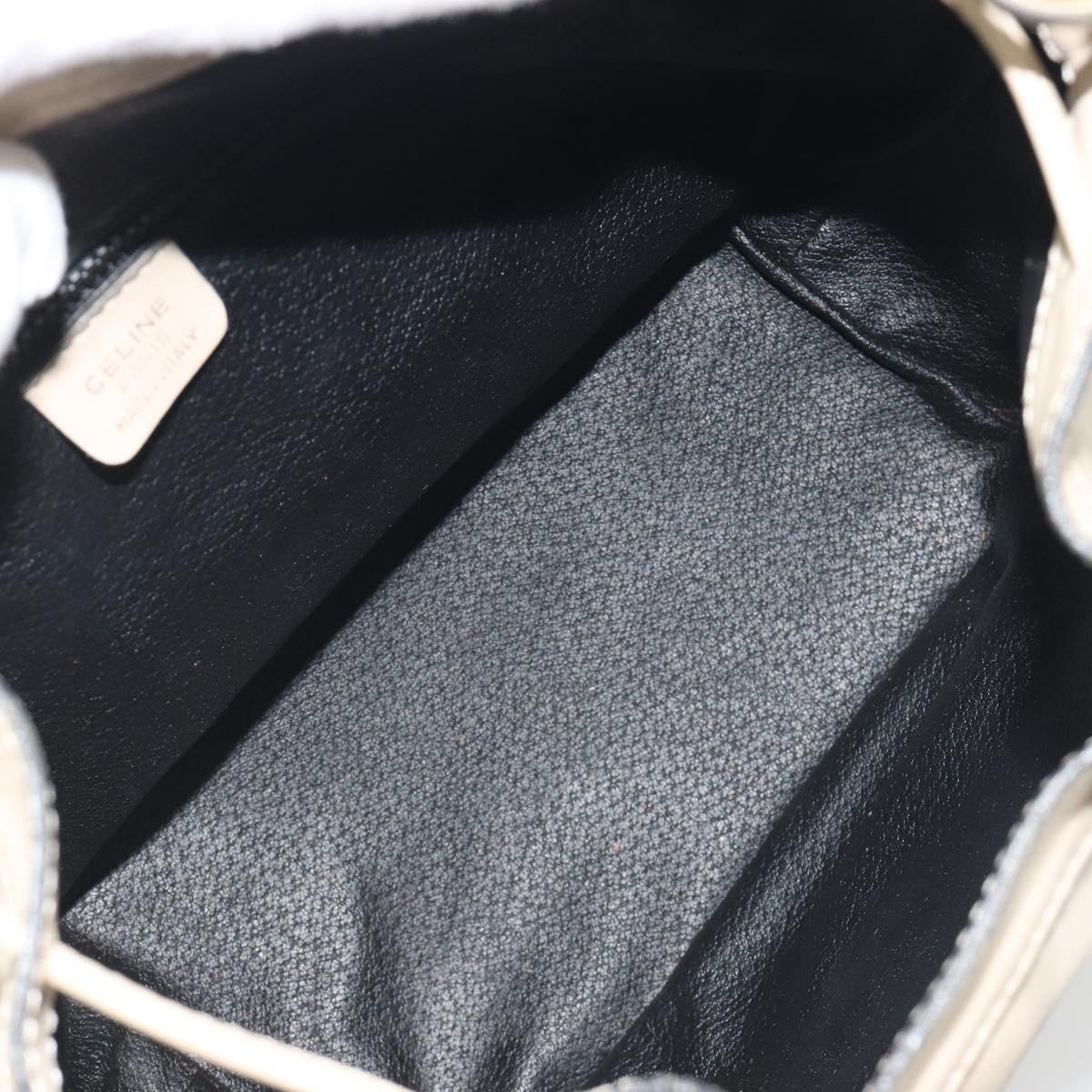 CELINE Shoulder Bag Leather Beige Gold Auth 194372 - Jerrillo image 10