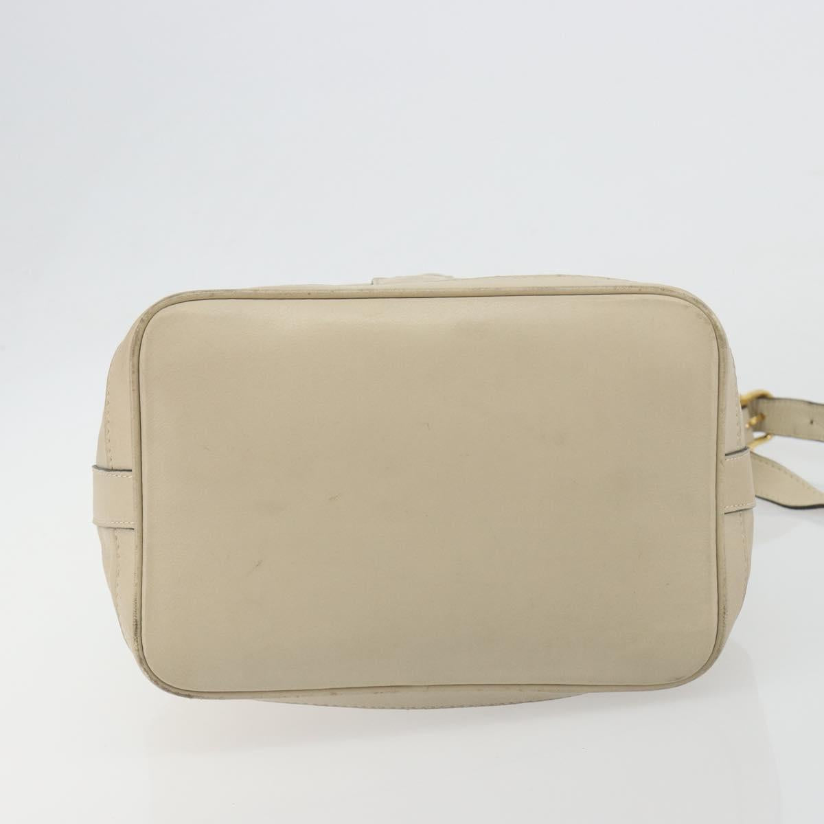 CELINE Shoulder Bag Leather Beige Gold Auth 194372 - Jerrillo image 5