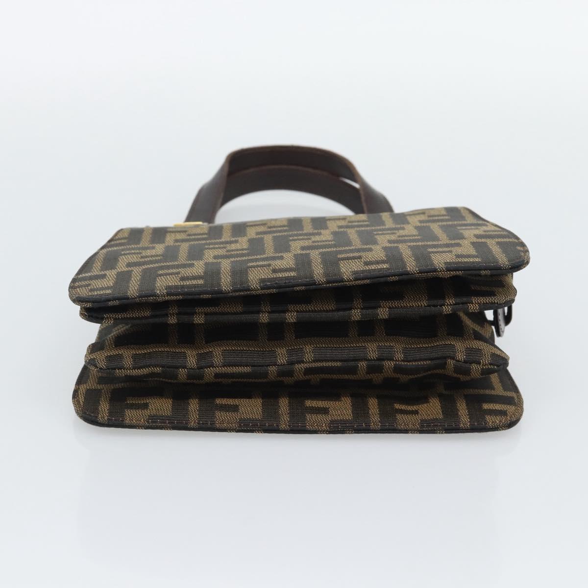 FENDI Zucca Canvas Hand Bag Brown Gold Tone Auth 194558V - Jerrillo image 5