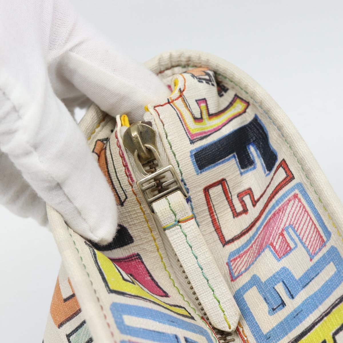 FENDI Zucca Canvas Tote Bag PVC Multicolor Gold Auth 194657V - Jerrillo image 9