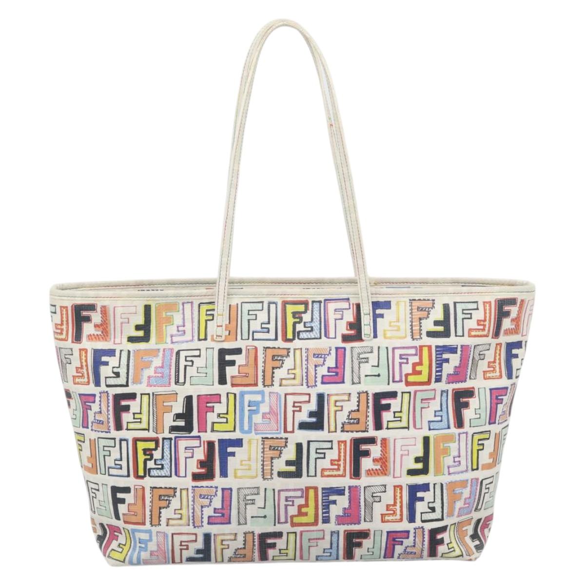 FENDI Zucca Canvas Tote Bag PVC Multicolor Gold Auth 194657V - Jerrillo image 2