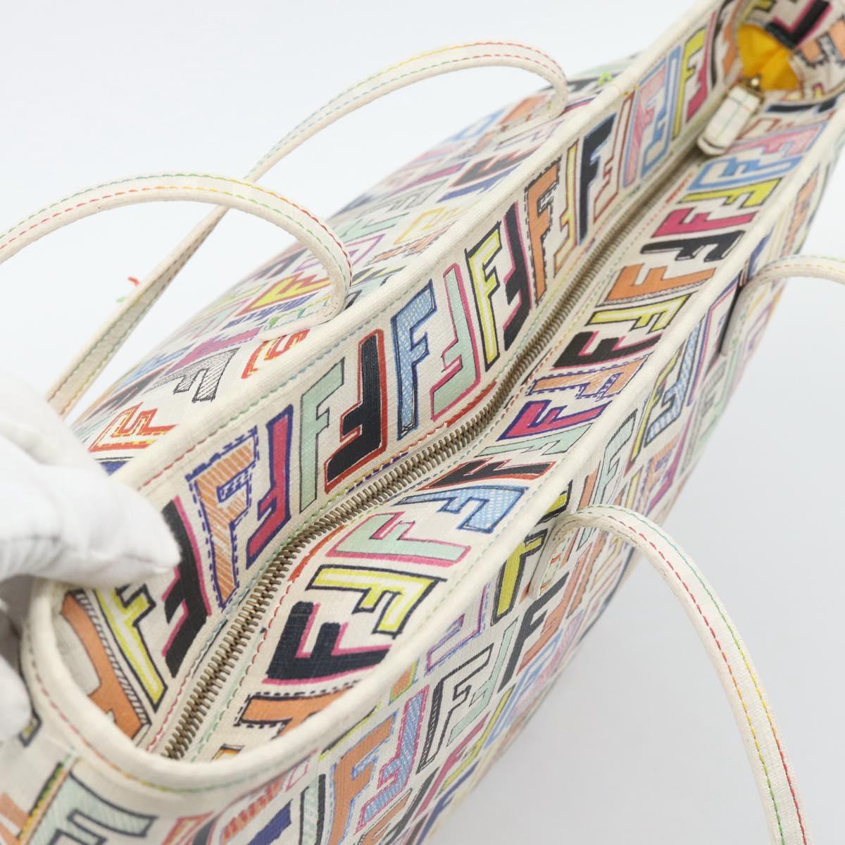 FENDI Zucca Canvas Tote Bag PVC Multicolor Gold Auth 194657V - Jerrillo image 6