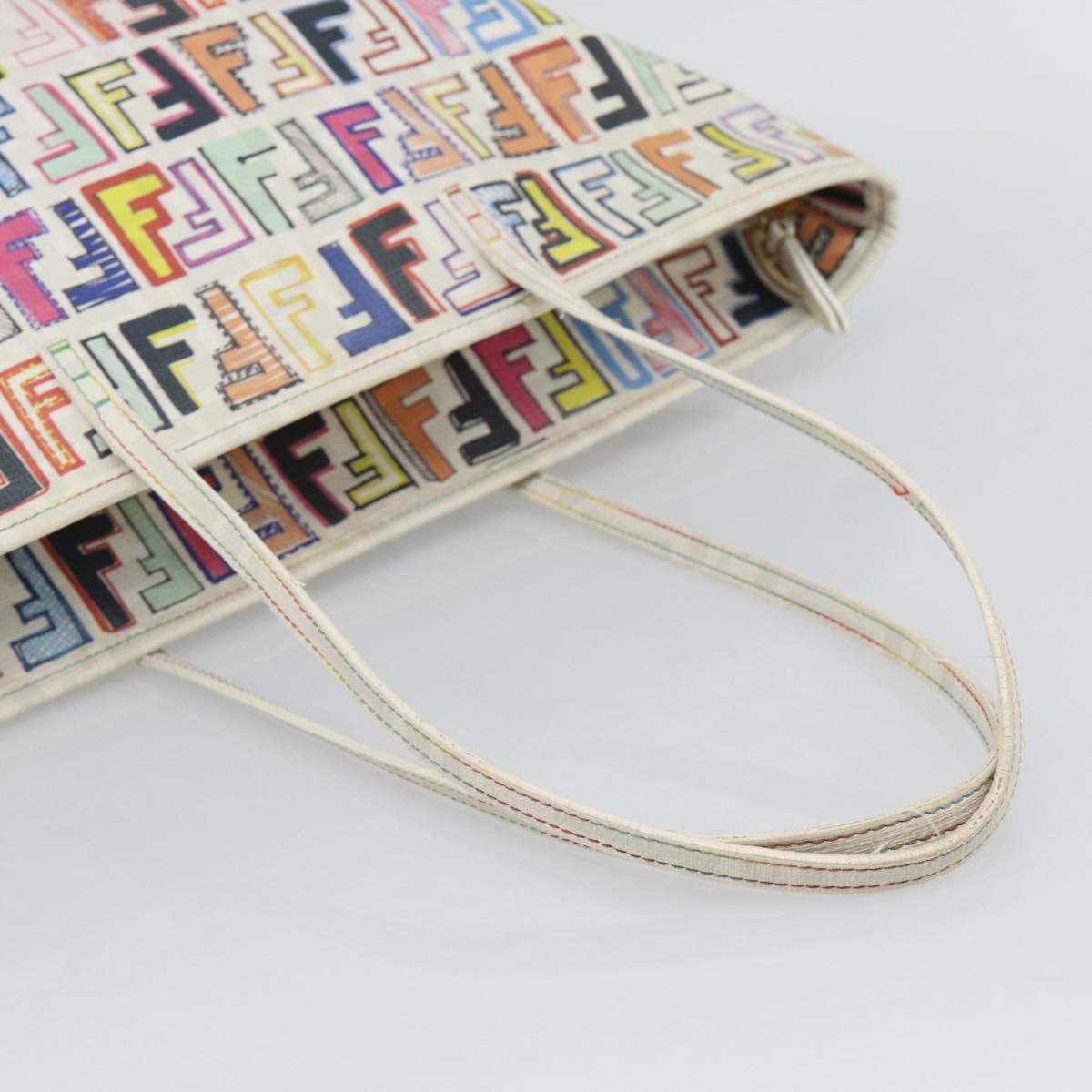 FENDI Zucca Canvas Tote Bag PVC Multicolor Gold Auth 194657V - Jerrillo image 7