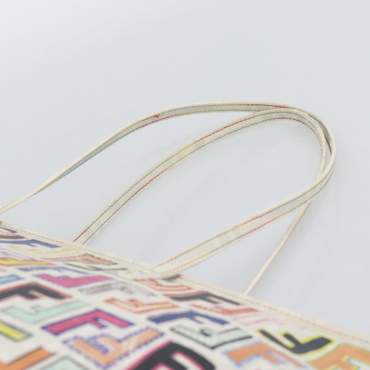 FENDI Zucca Canvas Tote Bag PVC Multicolor Gold Auth 194657V - Jerrillo image 8