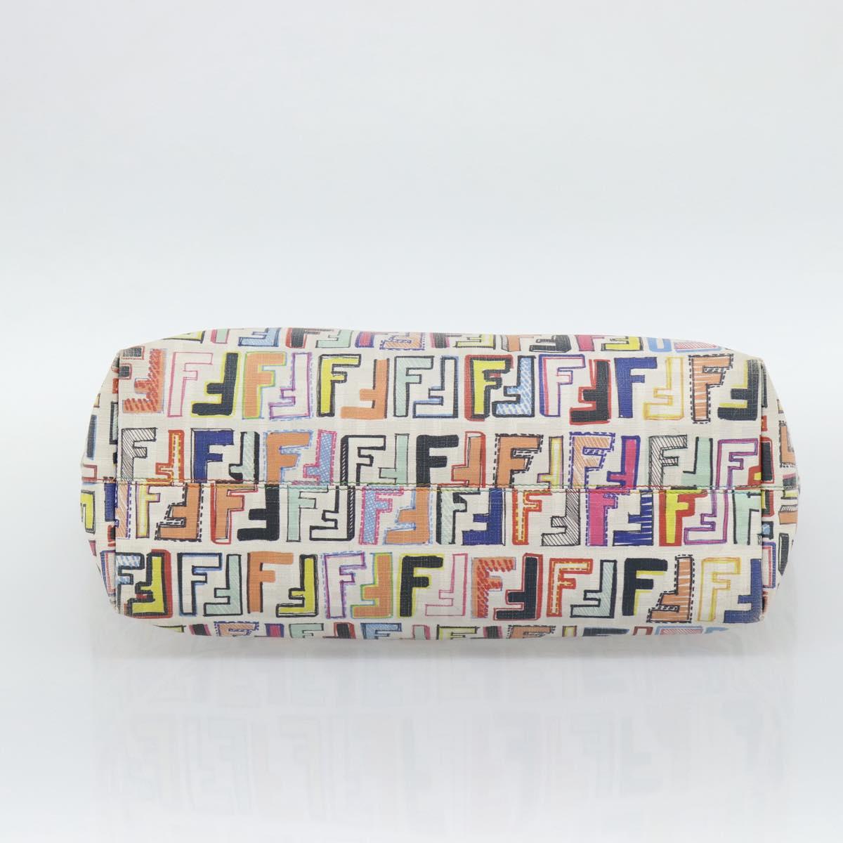 FENDI Zucca Canvas Tote Bag PVC Multicolor Gold Auth 194657V - Jerrillo image 5