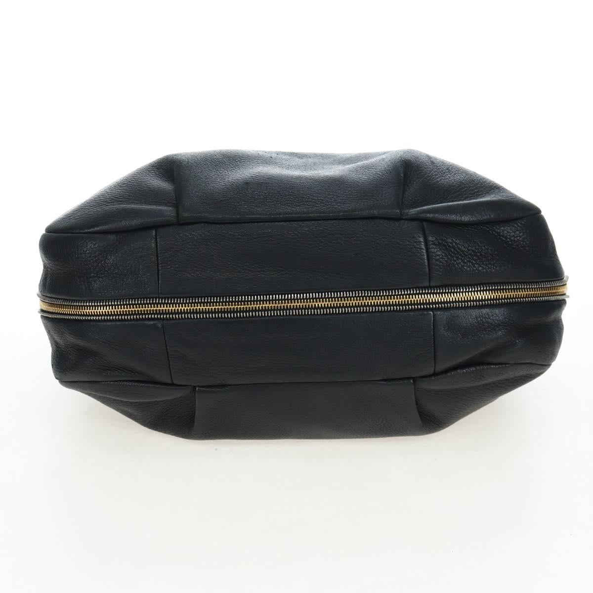 PRADA Shoulder Bag Vittero Dino Leather Black Gold Auth 194765M - Jerrillo image 6