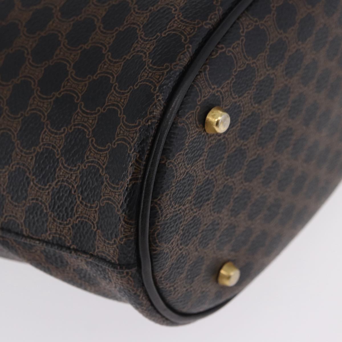 CELINE Macadam Canvas Tote Bag PVC Leather Black Gold Auth 194870V - Jerrillo image 9