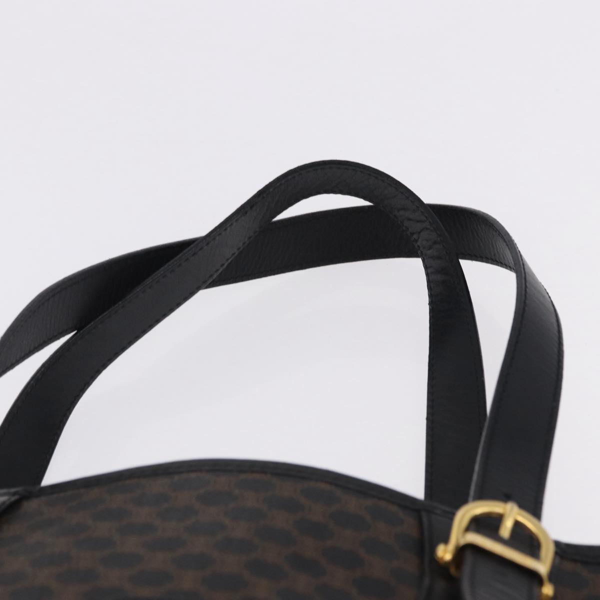 CELINE Macadam Canvas Tote Bag PVC Leather Black Gold Auth 194870V - Jerrillo image 8