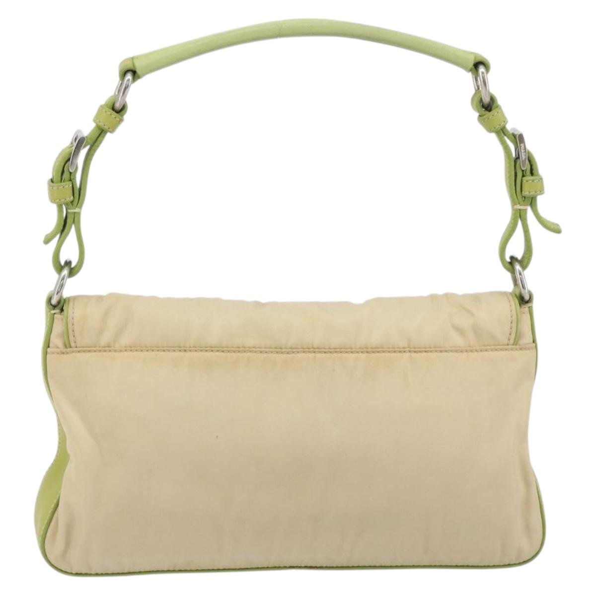PRADA Shoulder Bag Nylon Beige Silver Auth 194981A - Jerrillo image 2