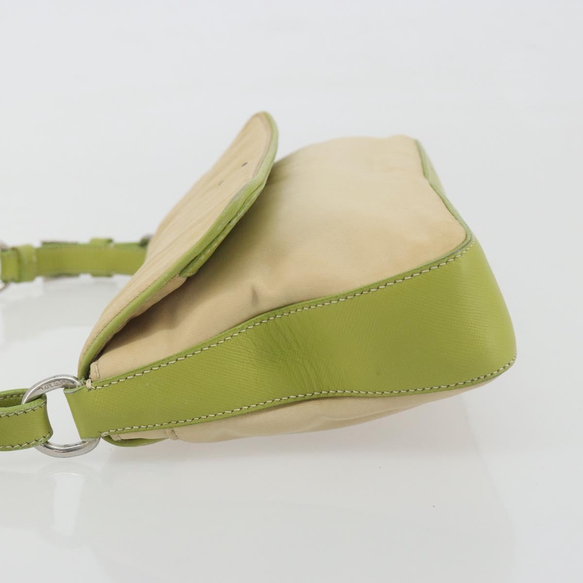 PRADA Shoulder Bag Nylon Beige Silver Auth 194981A - Jerrillo image 4