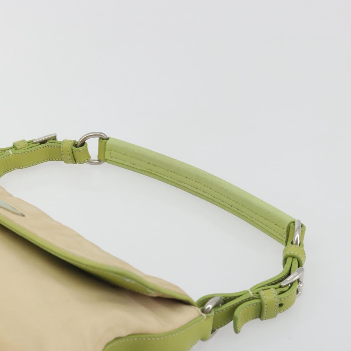 PRADA Shoulder Bag Nylon Beige Silver Auth 194981A - Jerrillo image 8