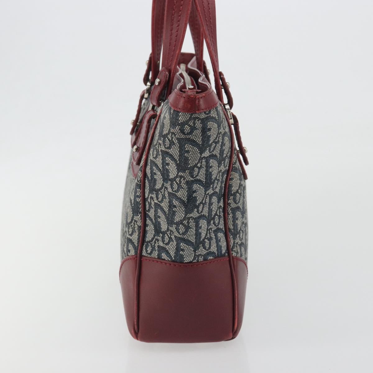 Christian Dior Trotter Canvas Hand Bag Navy Silver Auth 195056A - Jerrillo image 4