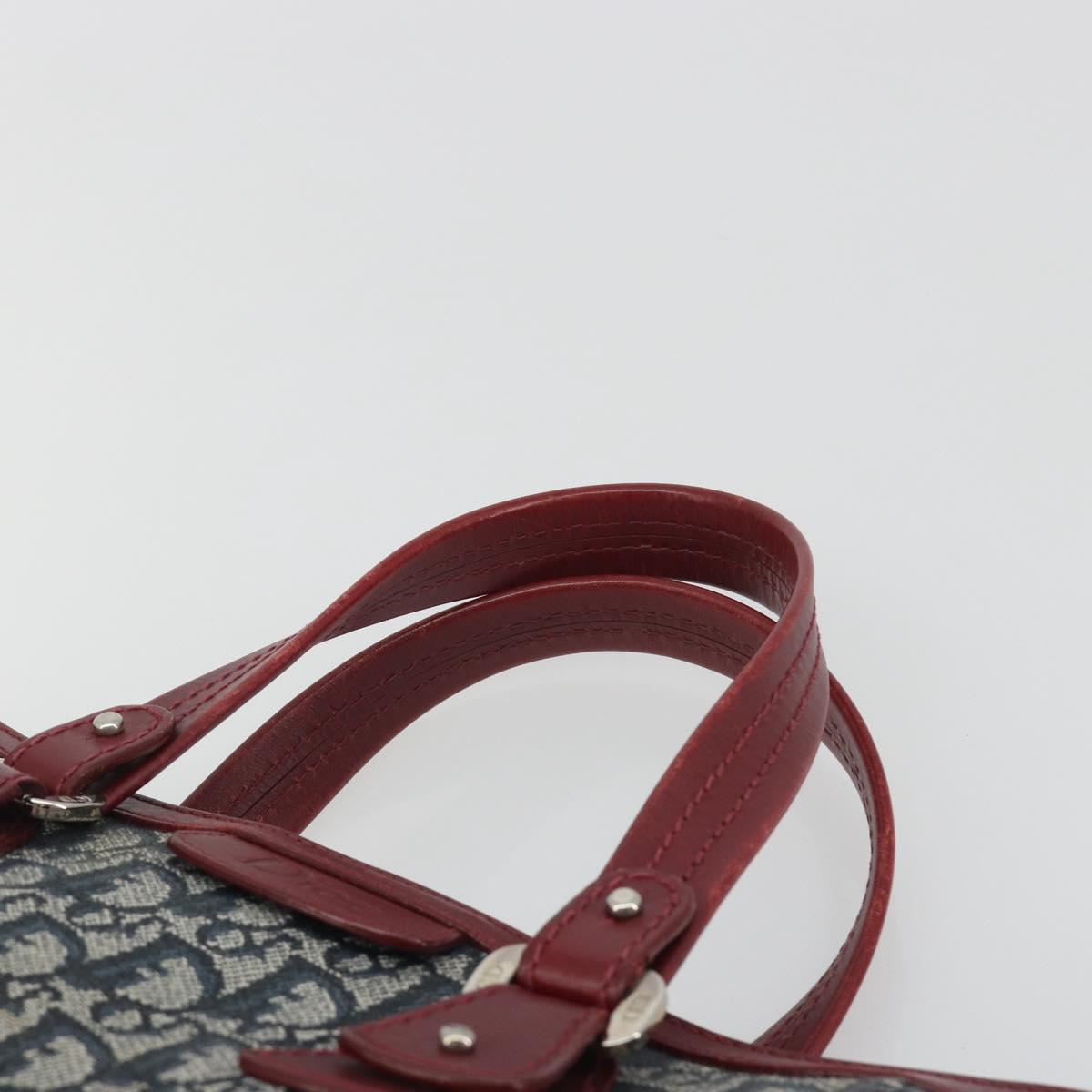 Christian Dior Trotter Canvas Hand Bag Navy Silver Auth 195056A - Jerrillo image 8
