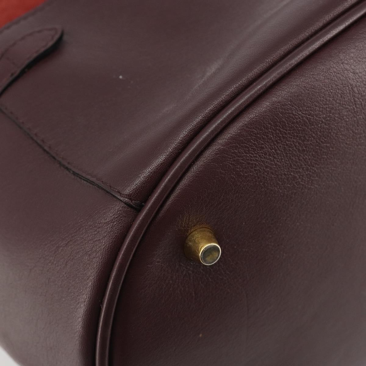 BURBERRY Nova Check Shoulder Bag Canvas Leather Silver Bordeaux Auth 195068 - Jerrillo image 10