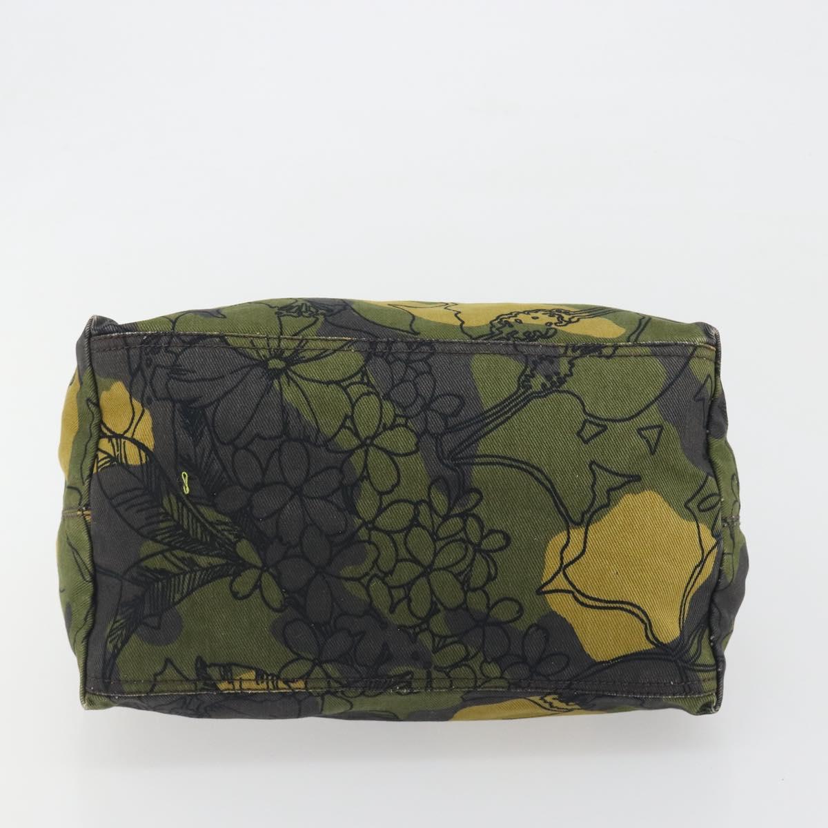 Miu Miu Tote Bag Canvas Green Silver Auth 195073A - Jerrillo image 5