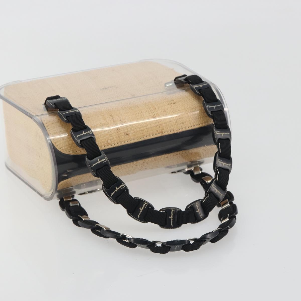 Salvatore Ferragamo Vala Chain Hand Bag Plastic Clear Silver Auth 195087V - Jerrillo image 7