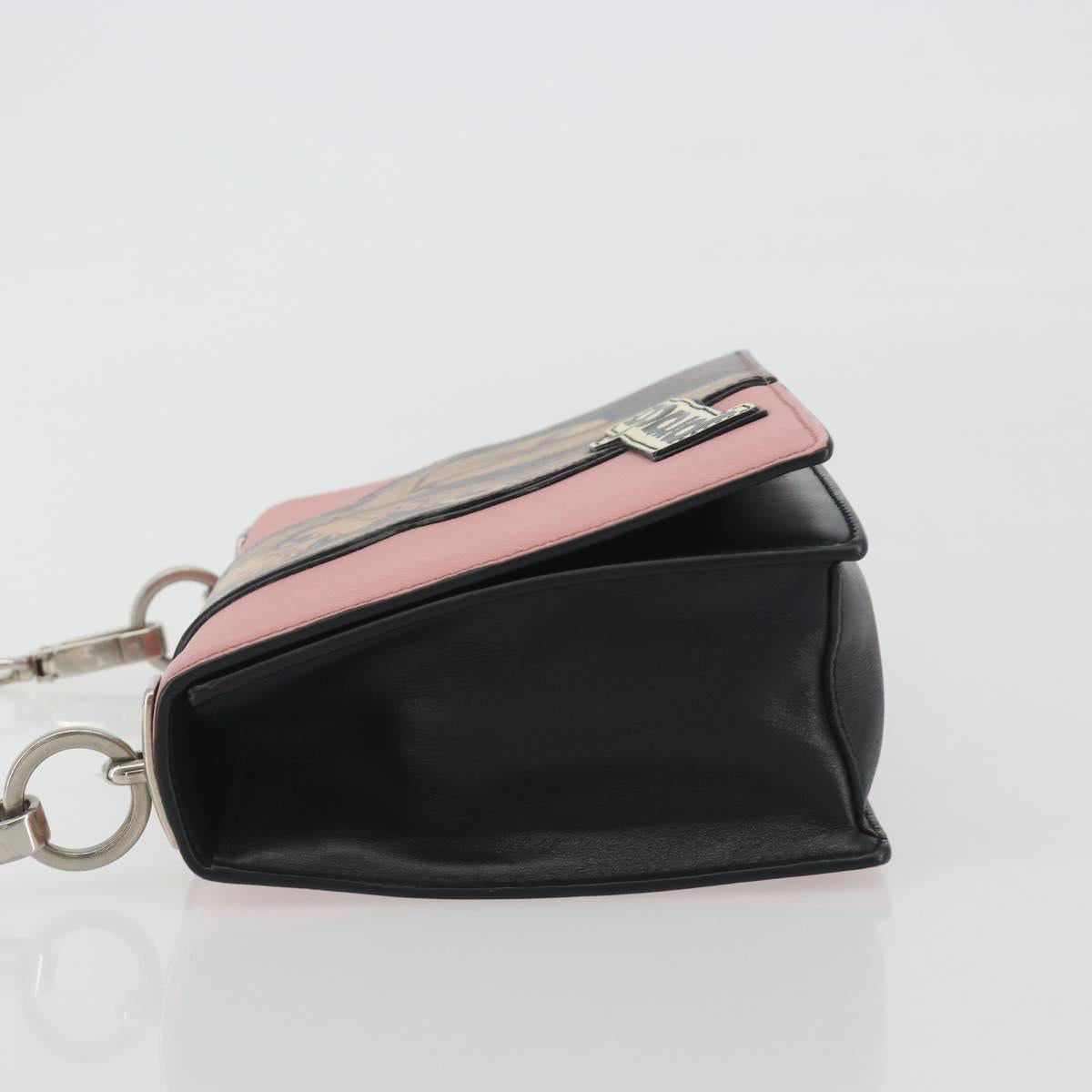 PRADA Chain Shoulder Bag Saffiano leather Pink Silver Auth 195095A - Jerrillo image 4