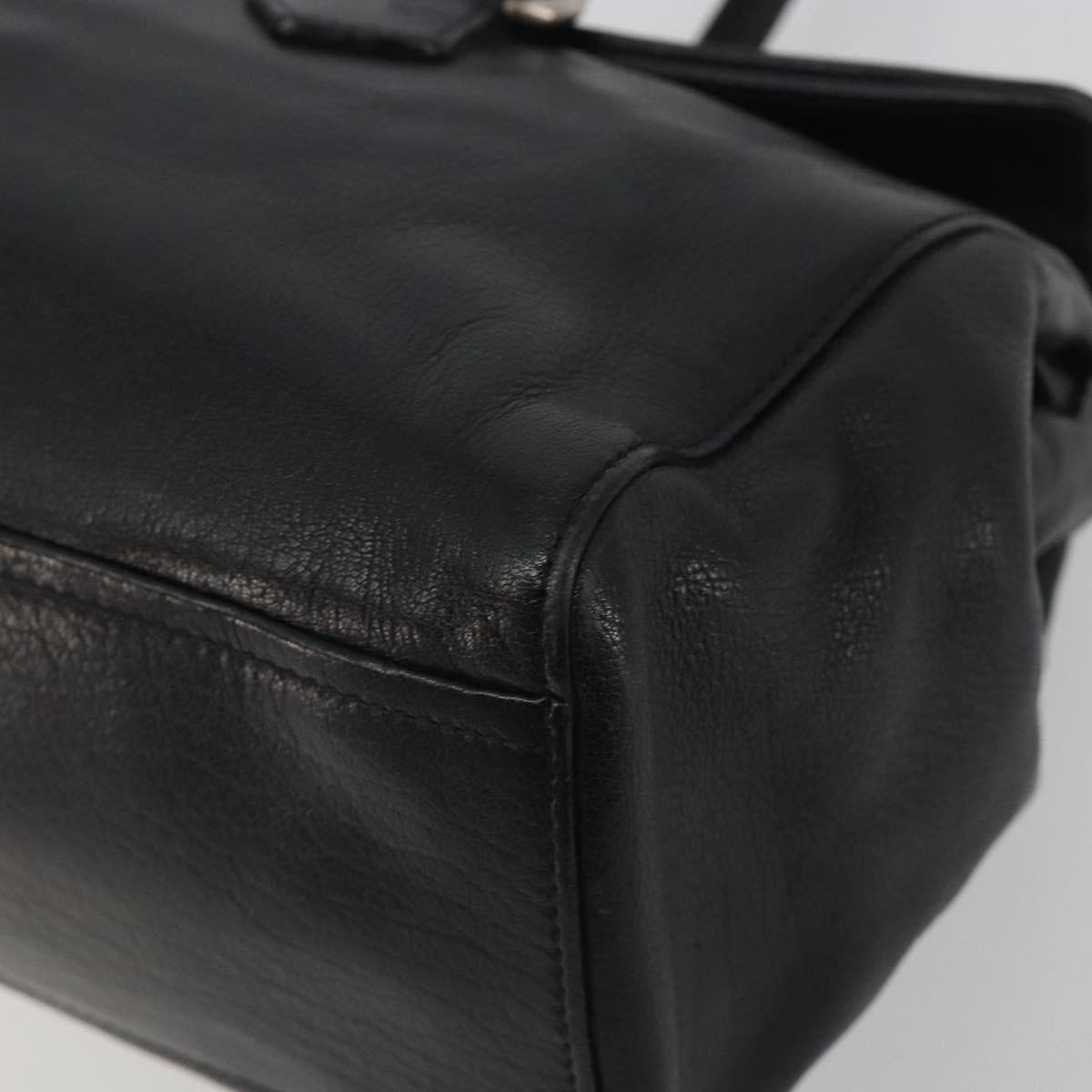 PRADA Shoulder Bag Leather Black Silver Auth 195224V - Jerrillo image 10