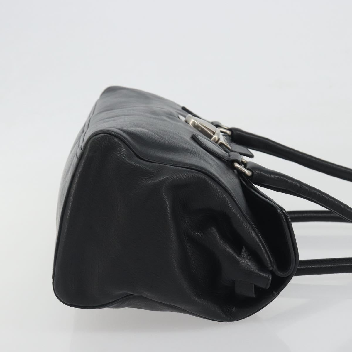 PRADA Shoulder Bag Leather Black Silver Auth 195224V - Jerrillo image 4