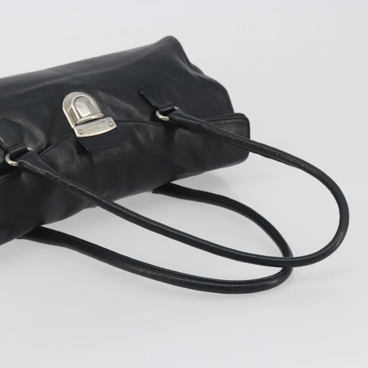 PRADA Shoulder Bag Leather Black Silver Auth 195224V - Jerrillo image 7
