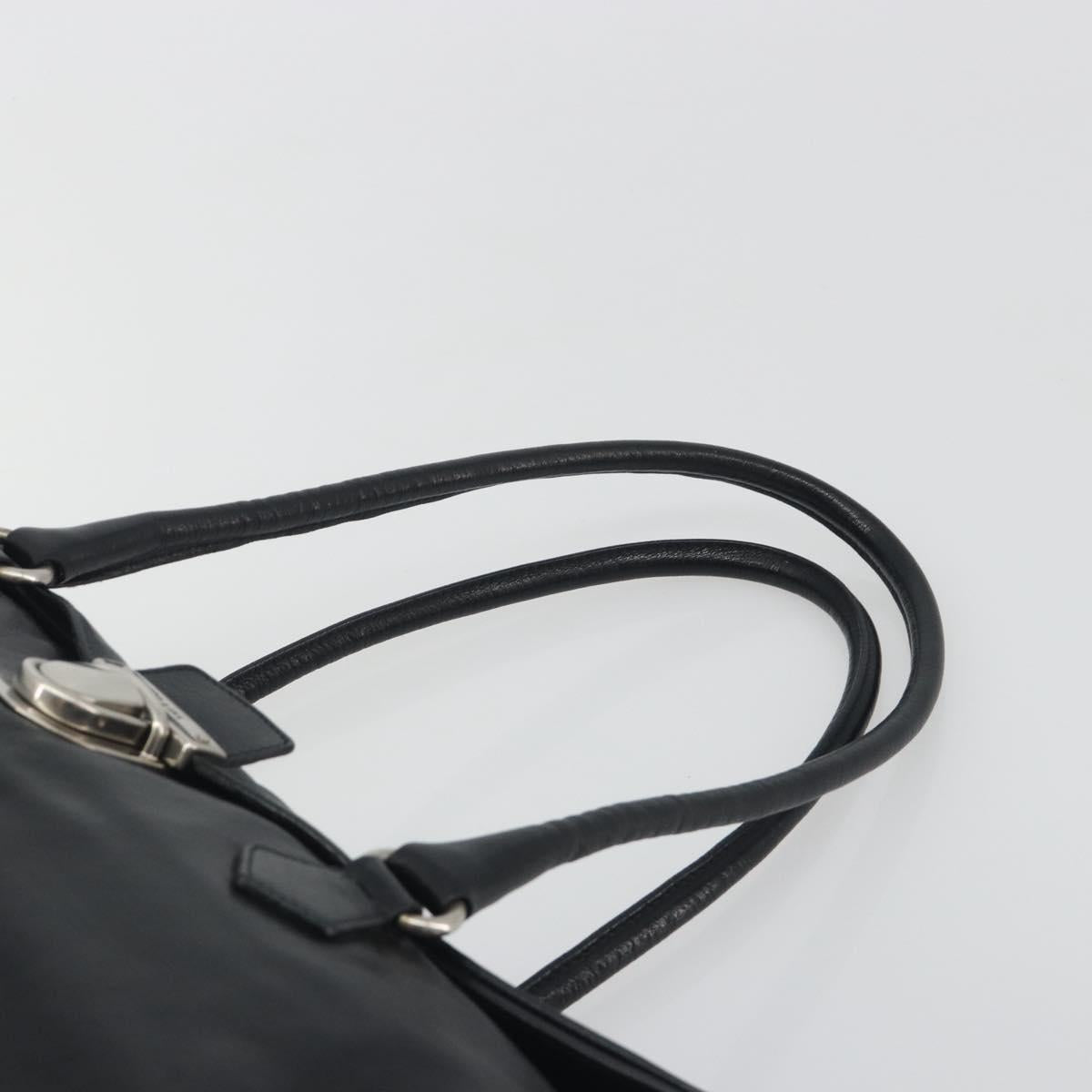 PRADA Shoulder Bag Leather Black Silver Auth 195224V - Jerrillo image 8