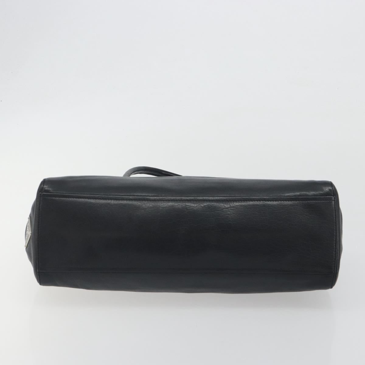 PRADA Shoulder Bag Leather Black Silver Auth 195224V - Jerrillo image 9