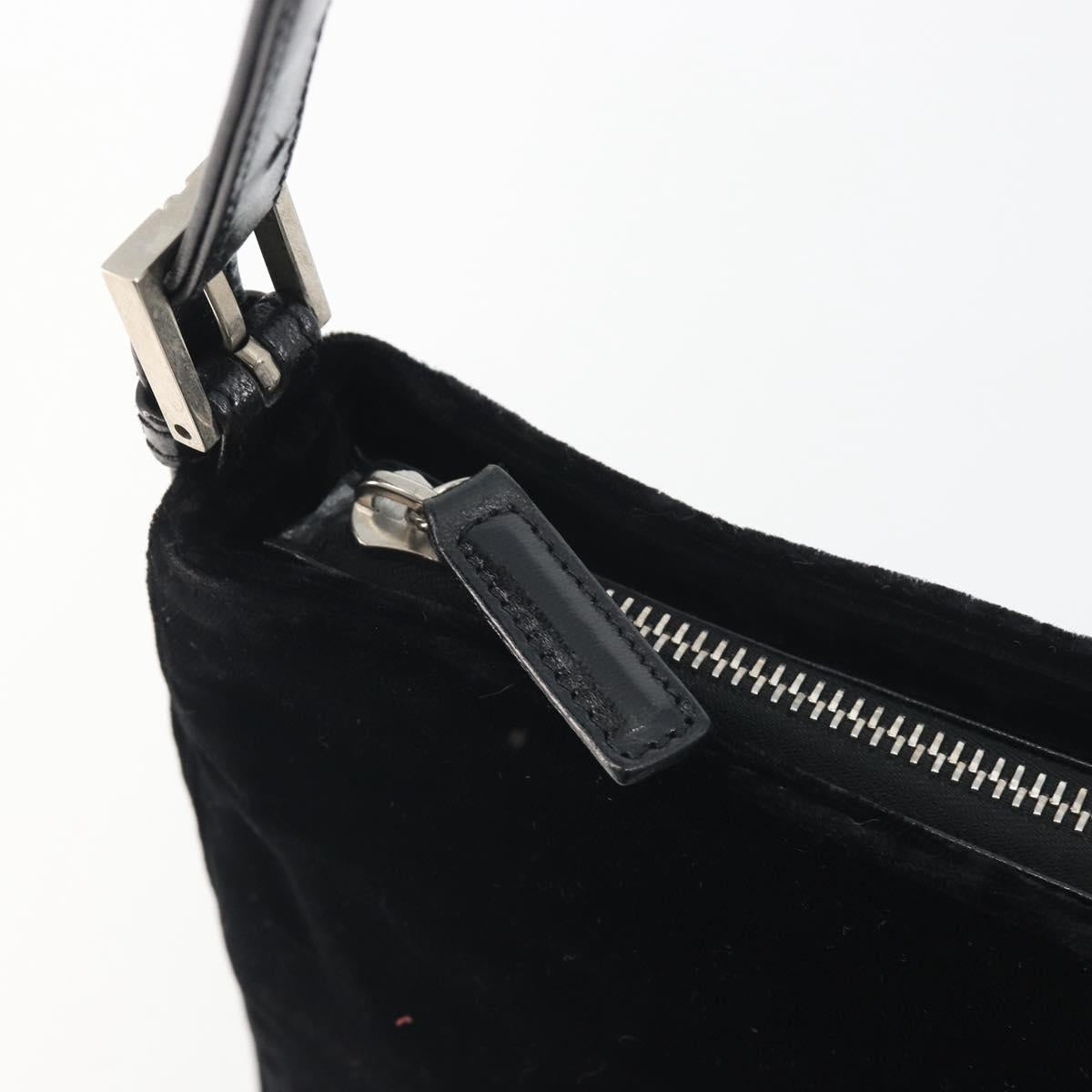 FENDI Chain Shoulder Bag Velor Black Auth 195236A - Jerrillo image 10