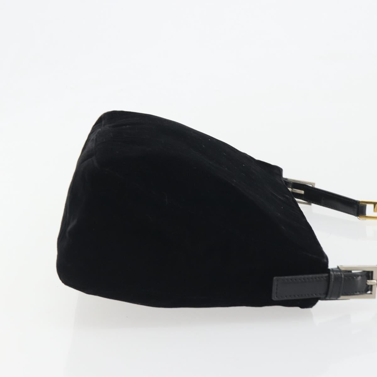 FENDI Chain Shoulder Bag Velor Black Auth 195236A - Jerrillo image 3