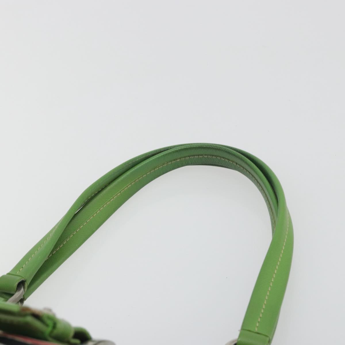PRADA Hand Bag Nylon Green Silver Auth 195238A - Jerrillo image 8