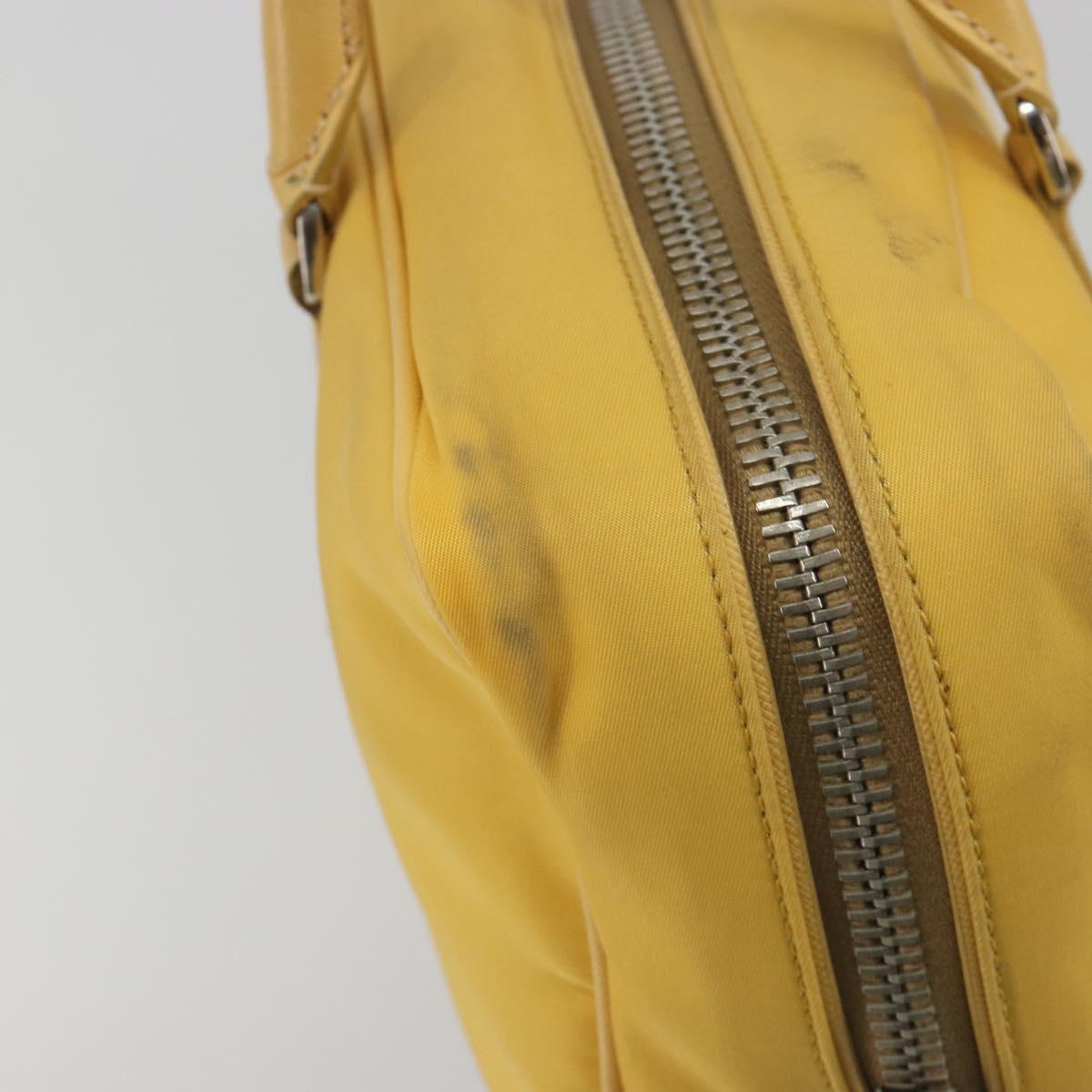 PRADA Tote Bag Canvas Yellow Silver Auth 195332A - Jerrillo image 10