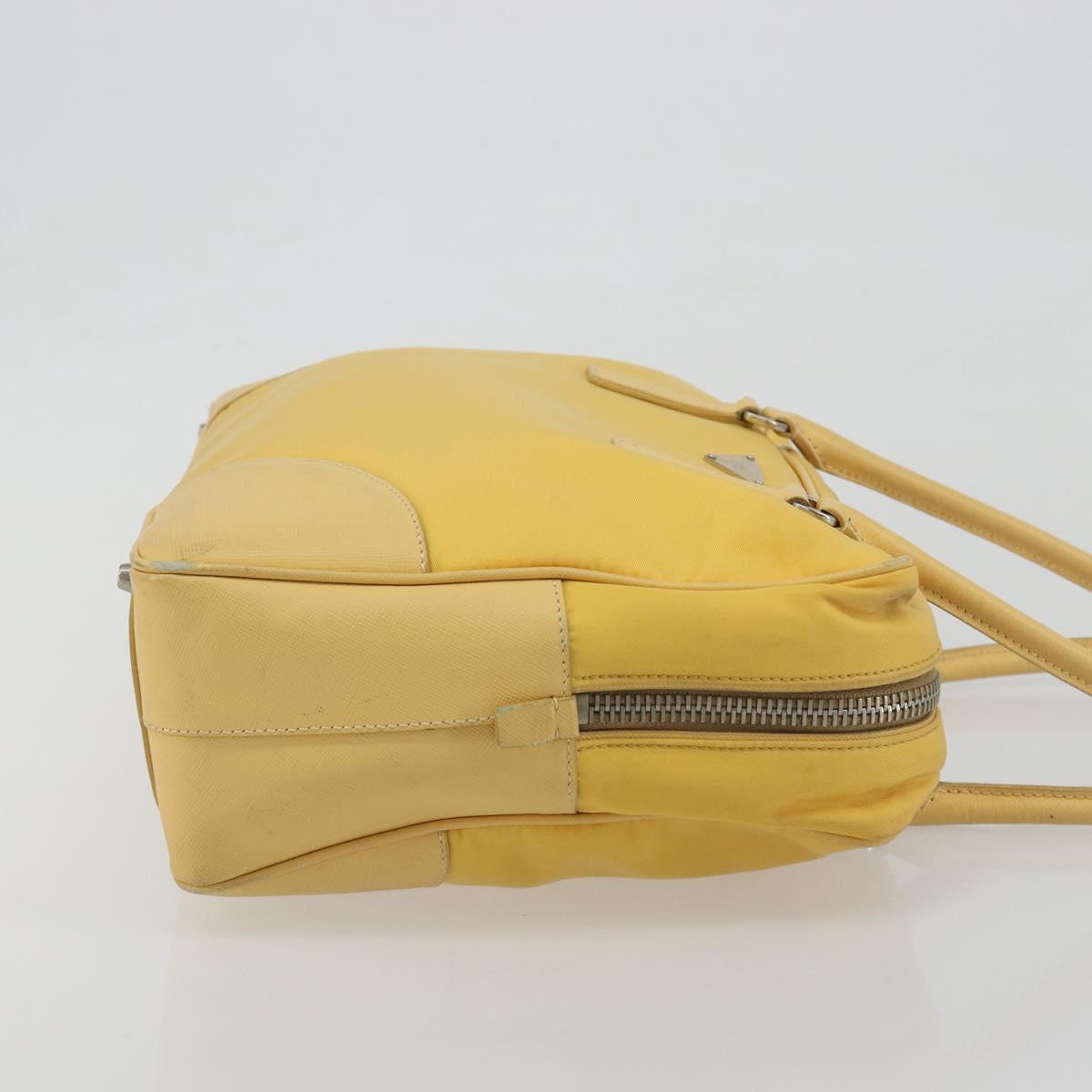 PRADA Tote Bag Canvas Yellow Silver Auth 195332A - Jerrillo image 3