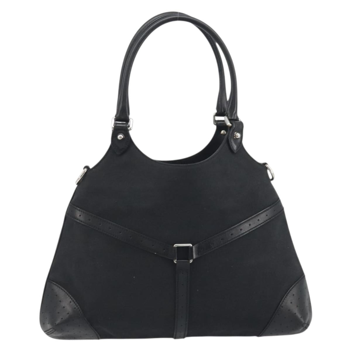 GUCCI Interlocking G Hand Bag Canvas Black Silver Auth 195355V - Jerrillo image 3