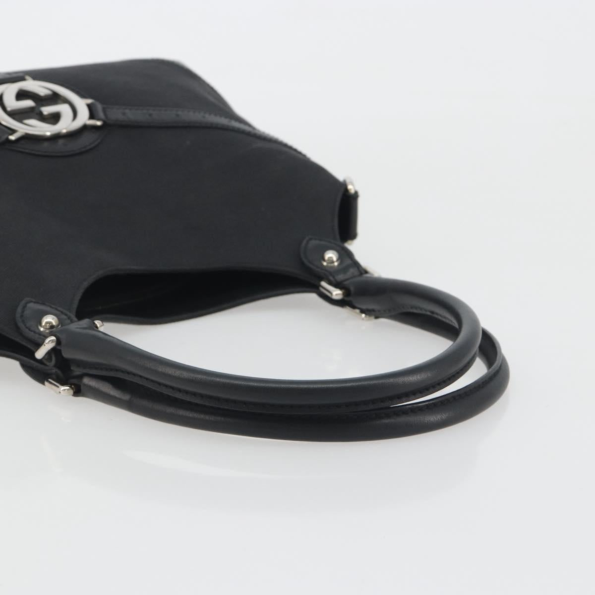 GUCCI Interlocking G Hand Bag Canvas Black Silver Auth 195355V - Jerrillo image 7