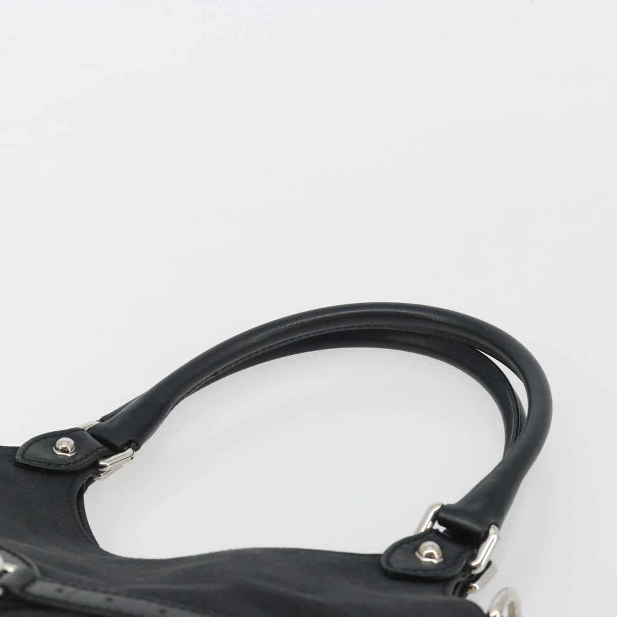 GUCCI Interlocking G Hand Bag Canvas Black Silver Auth 195355V - Jerrillo image 8