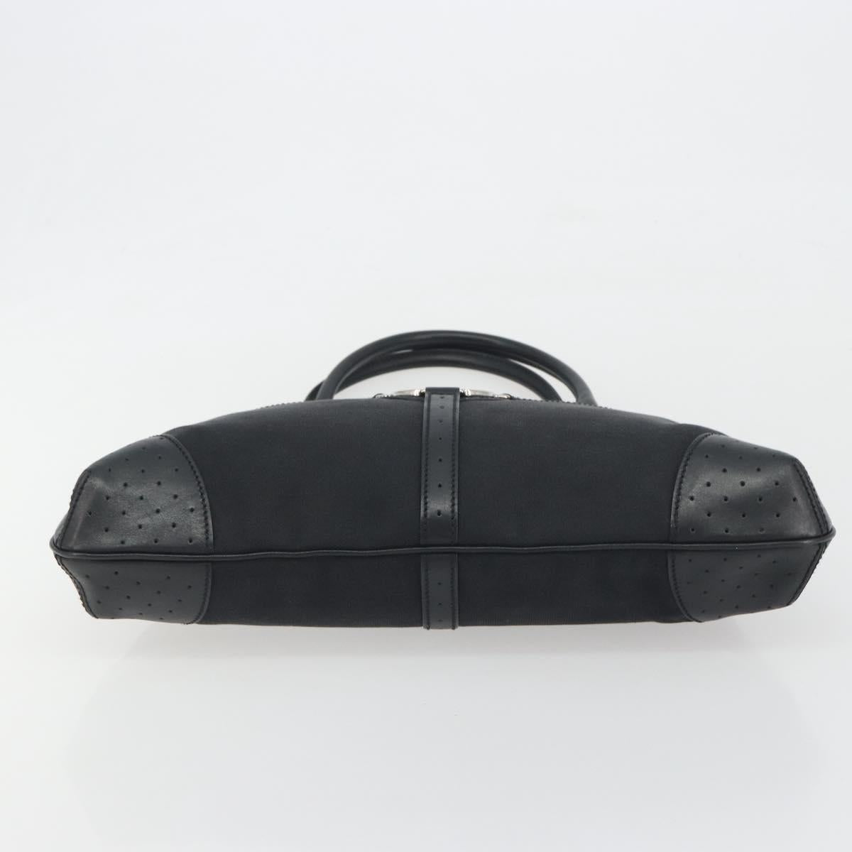 GUCCI Interlocking G Hand Bag Canvas Black Silver Auth 195355V - Jerrillo image 9