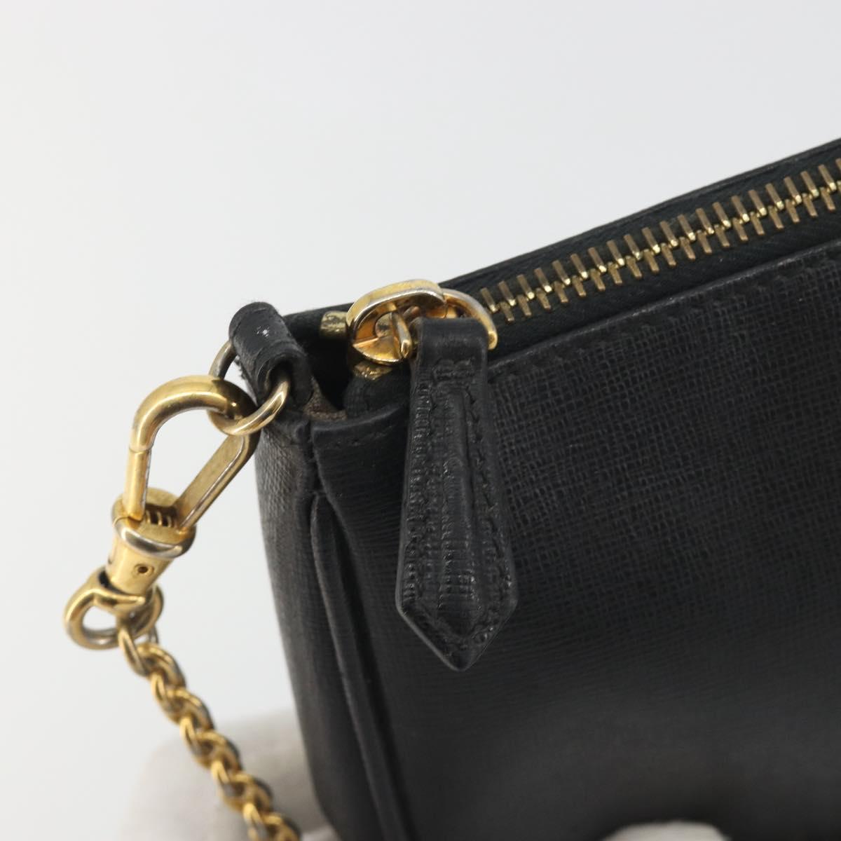 FENDI Accessory Pouch Leather Black Gold Tone 8M0271 Auth 195418A - Jerrillo image 9