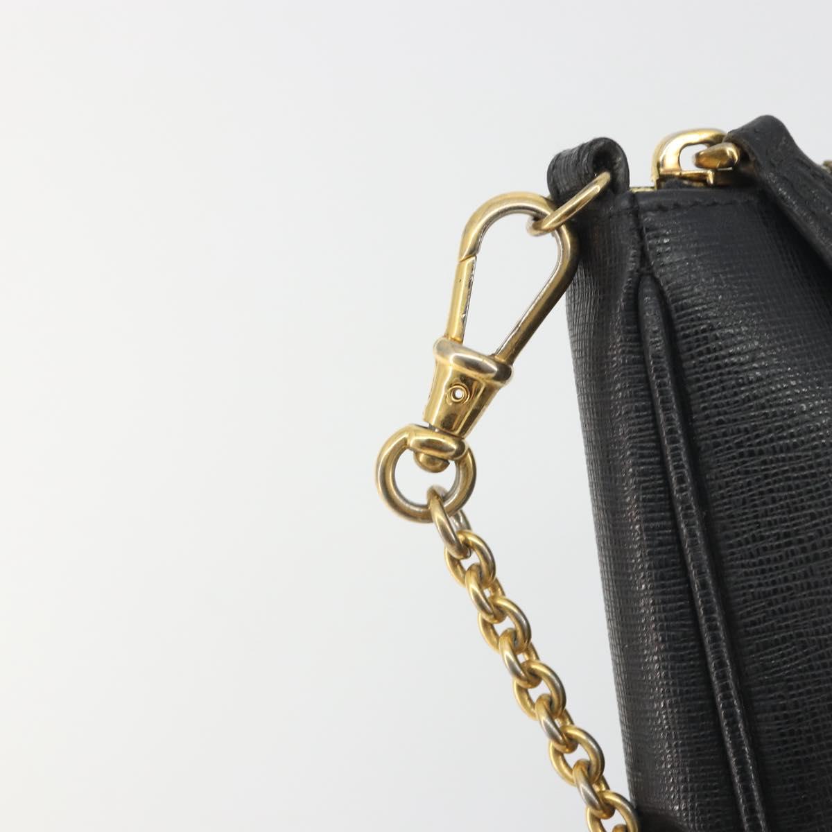 FENDI Accessory Pouch Leather Black Gold Tone 8M0271 Auth 195418A - Jerrillo image 10