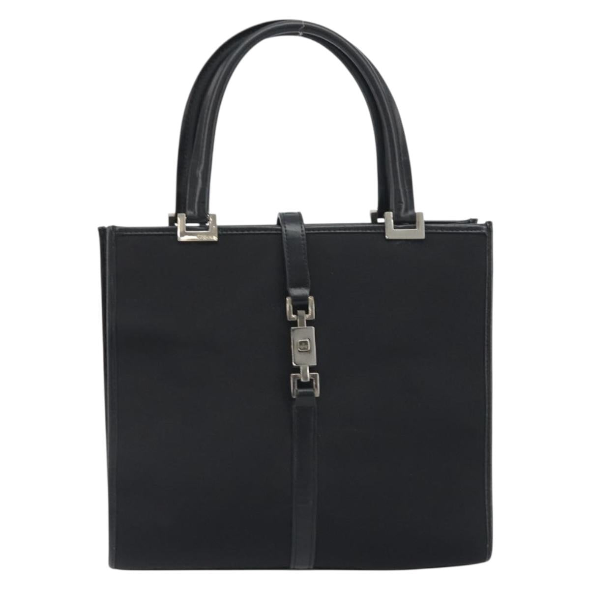 GUCCI Jackie Hand Bag Canvas Black Silver 002 1065 Auth 195423A - Jerrillo image 2