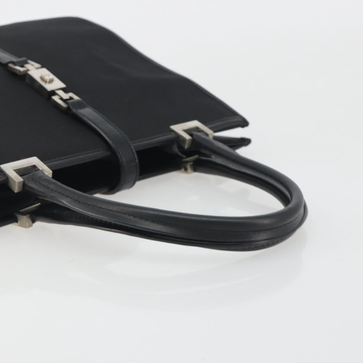 GUCCI Jackie Hand Bag Canvas Black Silver 002 1065 Auth 195423A - Jerrillo image 7